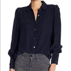 NWT Frame Denim washed silk shirt